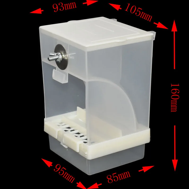 1 шт. ПЭТ птица Предотвращение всплеск пищевой контейнер попугай подвесной автоматическая кормушка для птиц Starling товары для животных - Цвет: With screw buckle