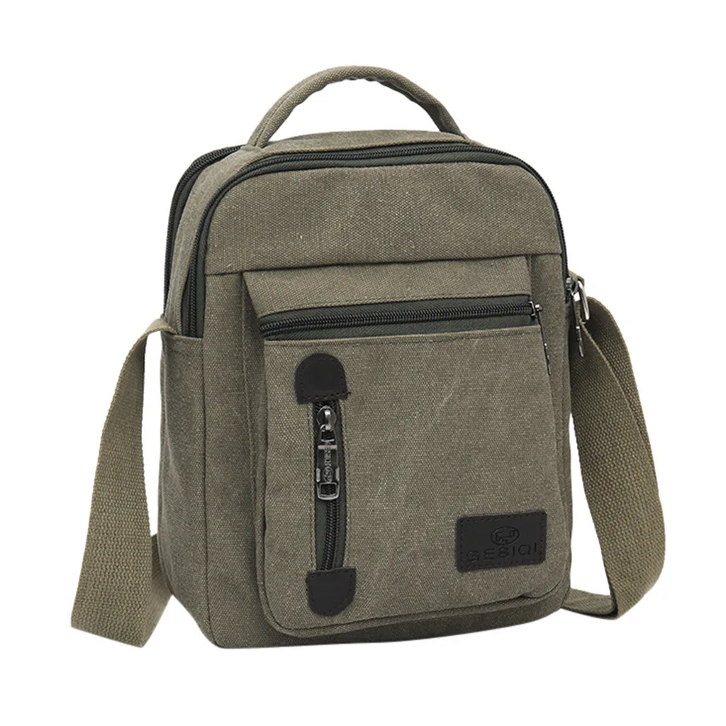 Холст Для мужчин сумка для Повседневное сумка через плечо Водонепроницаемый Бизнес сумка для Для мужчин сумка Курьерские сумки#35 - Цвет: Green