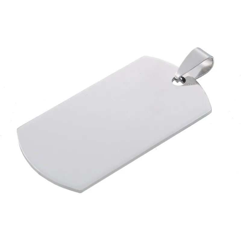 50Pcs Stainless Steel Stamping Blank Tags Pendants Rectangle Charms