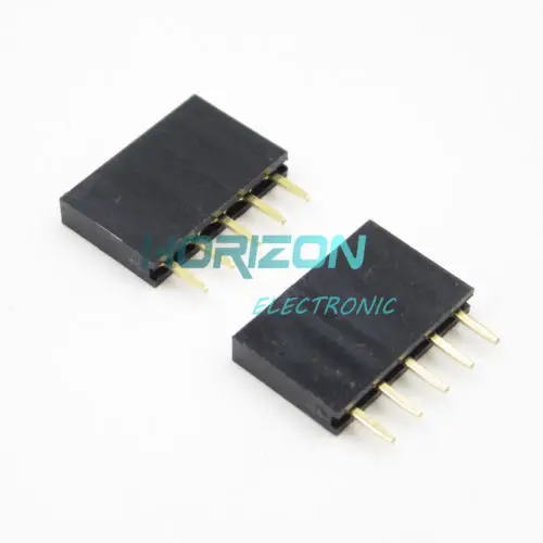 

20PCS 1x5 Single Row 5 Pins Pitch 2.54mm PCB Female Header Socket