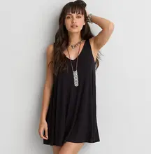 2018 summer knitted suspenders V collar dress female drain back code 6XL 5XL woman A-line