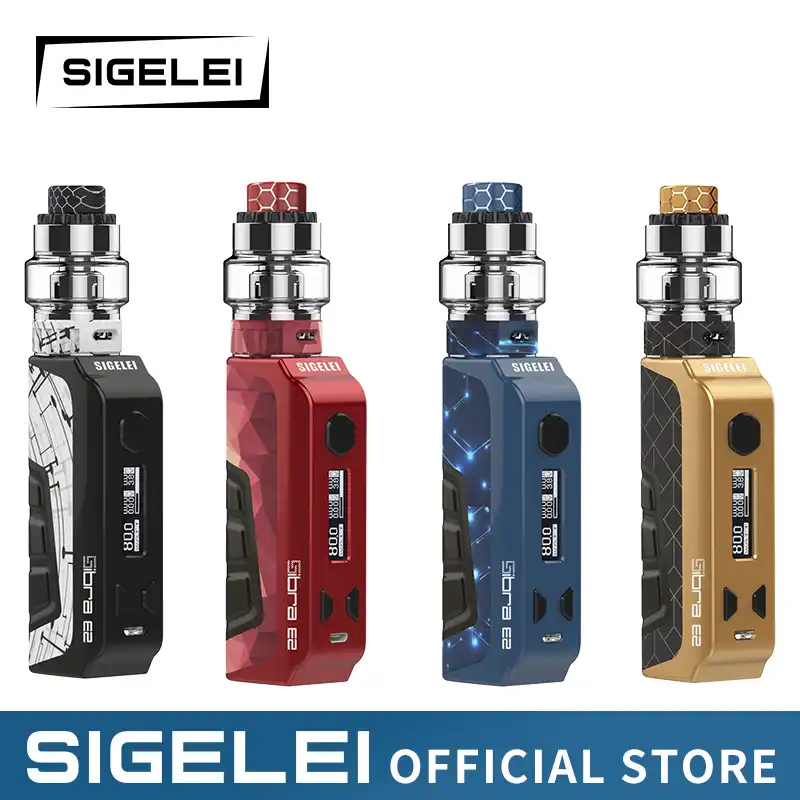 Новейший оригинальный набор электронных сигарет от SIGELEI Sibra E2 vape kit 80 Вт мод с высококачественным атомайзером Moonshot 120 - изображение