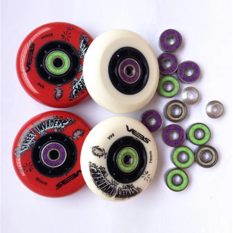 

Japy Skate A Set SEBA Street Invaders Skating Wheels With Bearings 84A Roller FSK Slalom Skates Wheel with ILQ-9 ILQ-11 84A