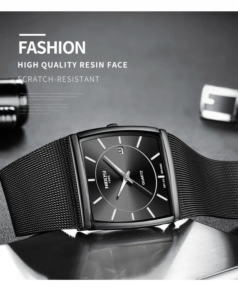 Мужские часы NIBOSI, модные повседневные кварцевые часы из нержавеющей стали, водонепроницаемые часы Relogio Masculino