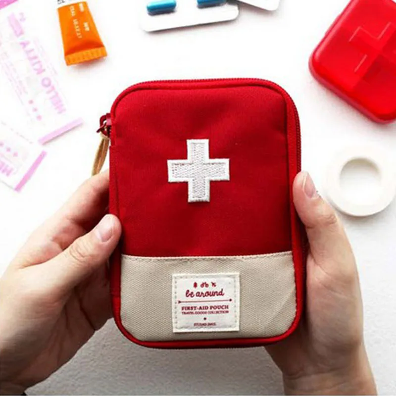 Мини-сумка для хранения лекарств с замком на молнии, аптечка для путешествий на открытом воздухе, переносная Домашняя аптечка, аварийная посылка