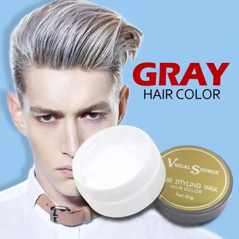 Gris Color Mate Cera Para El Cabello Hombres Mujeres Abuela