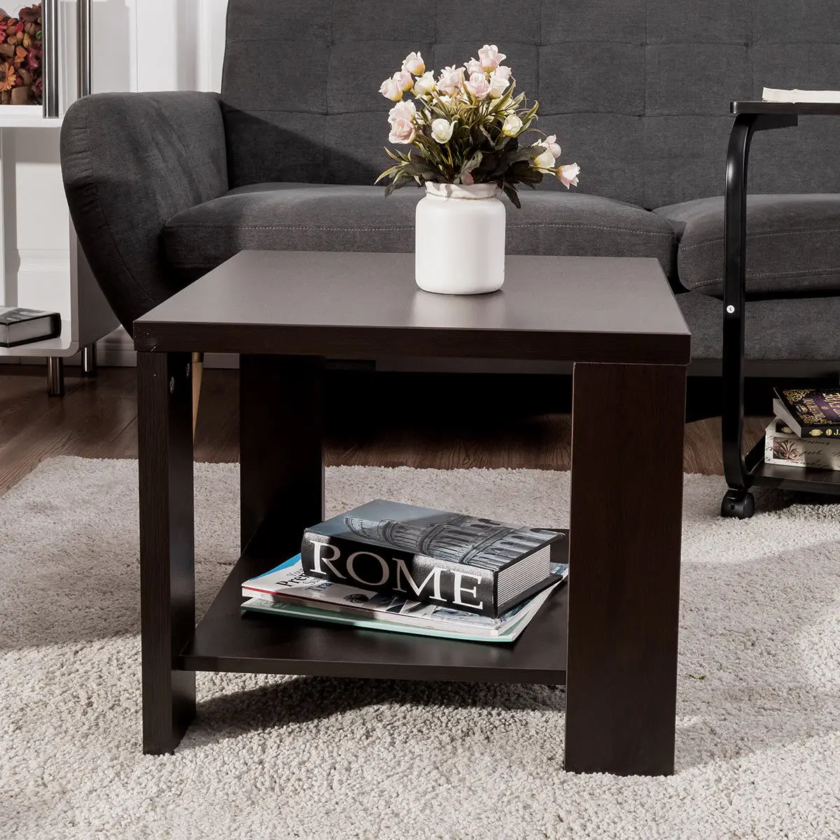 Giantex Coffee Table Rectangular Cocktail Table Wood Modern Living Room Furniture with Storage Shelf HW56758CF Giantex Coffee Table Rectangular Cocktail Table Wood Modern Living Room Furniture with Storage Shelf HW56758CF