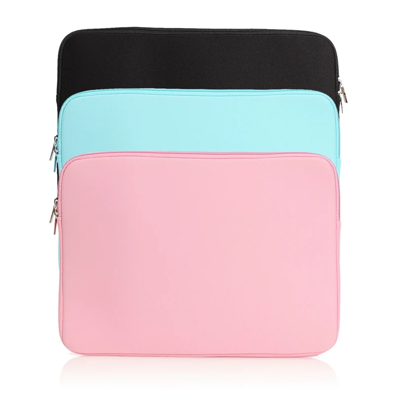 

Portable 15 Inch Multi Color Soft Laptop Sleeve Case Carry Bag For Macbook Air Pro Zipper Bags Pouch Cover For Notebook