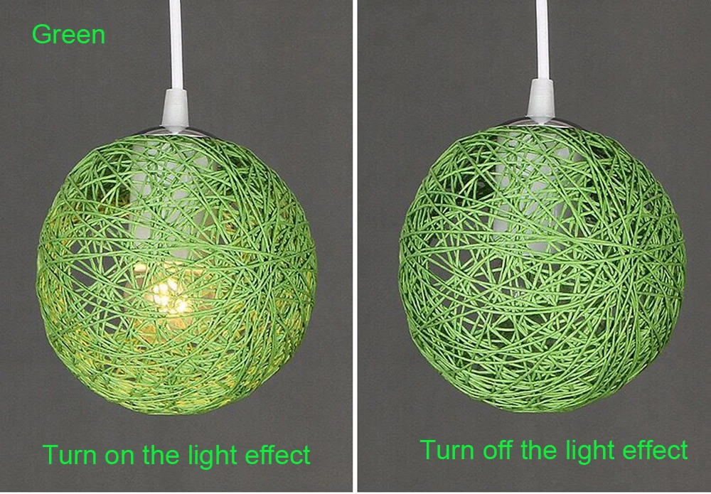 GO OCEAN Pendant Lights E27 Pendant Lamp Colorful Wood Rattan Parlor Light Fixtures For Restaurants Living Room Lighting (42)