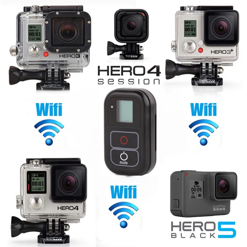 Go Pro 8 Водонепроницаемый wifi Пульт дистанционного управления для Gopro Hero 8 Hero 7 6 5 4 3+ 3/4 Session 5 Session Black аксессуары для камеры