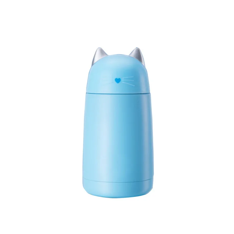 Urijk 330 мл портативная вакуумная колба из нержавеющей стали Изолированная Термокружка кухонная посуда для напитков термос с изображением кошек для мальчиков и девочек - Цвет: blue