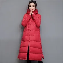 Зимние женские толстые теплые парки с капюшоном, 90% белый пуховик на утином пуху, модные повседневные женские свободные длинные пуховики, верхняя одежда N17