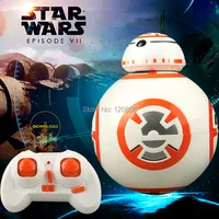 Free shipping 16 cm Star Wars RC 2.4G BB-8 Robot Star Wars remote control BB8 robot intelligent ball Have sound effects RC Ball