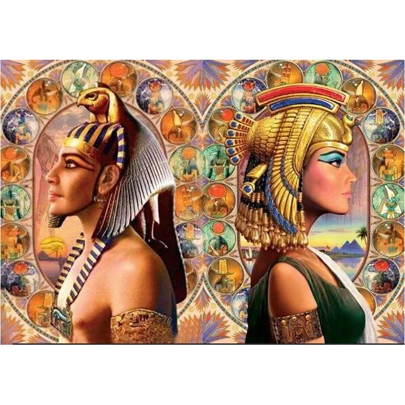 Diamond Embroidery Egyptian Queen And King Needlework 5D DIY Painting Full Square Rhinestone Mosaic Home Decor C495 | Дом и сад
