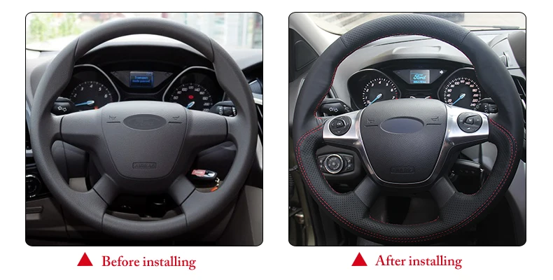 for Ford Focus 3 steering wheel cover