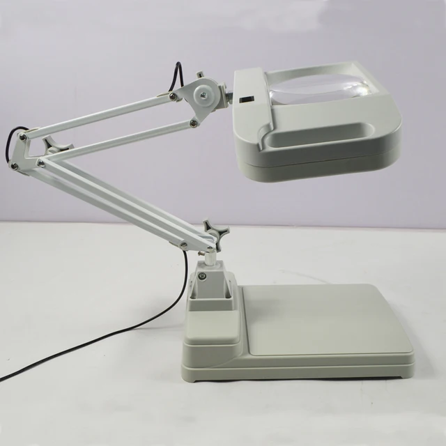 110V/220V 10X Desk Table Lighting Magnifier Lamp Light Desk Magnifier