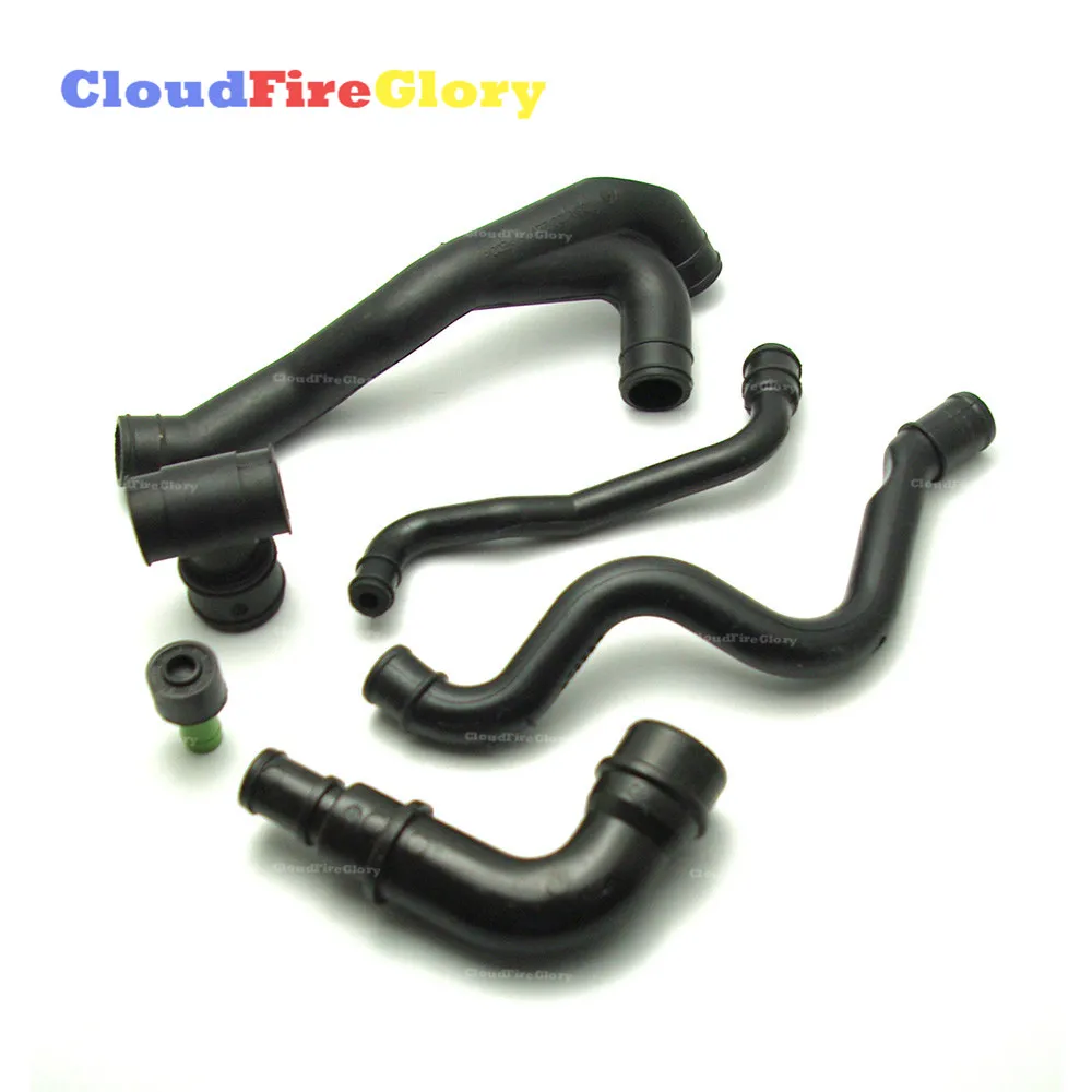 

CloudFireGlory For VW Jetta GOLF 1998-2006 MK4 For Audi A3 2001-2003 1.8T 6x Engine Crankcase Breather Hose Pipe Set 06A103213F