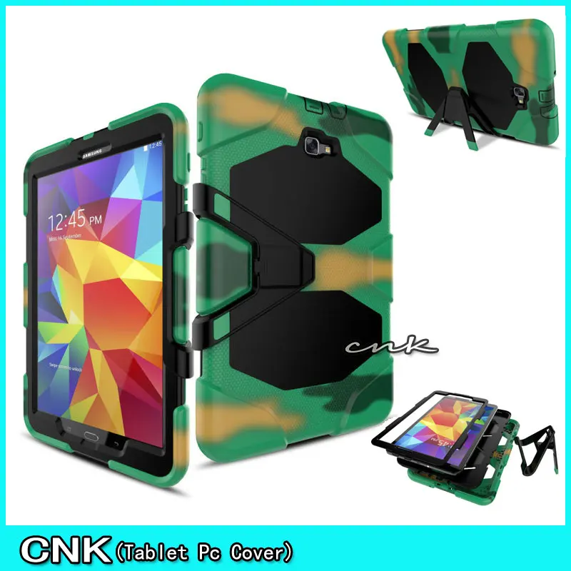 3 IN 1 Armor Kickstand Shockproof Tablet Case For Samsung Galaxy Tab A 10.1 T585 T580 SM-T580 T580N Silicone Rubber Cover | Компьютеры и