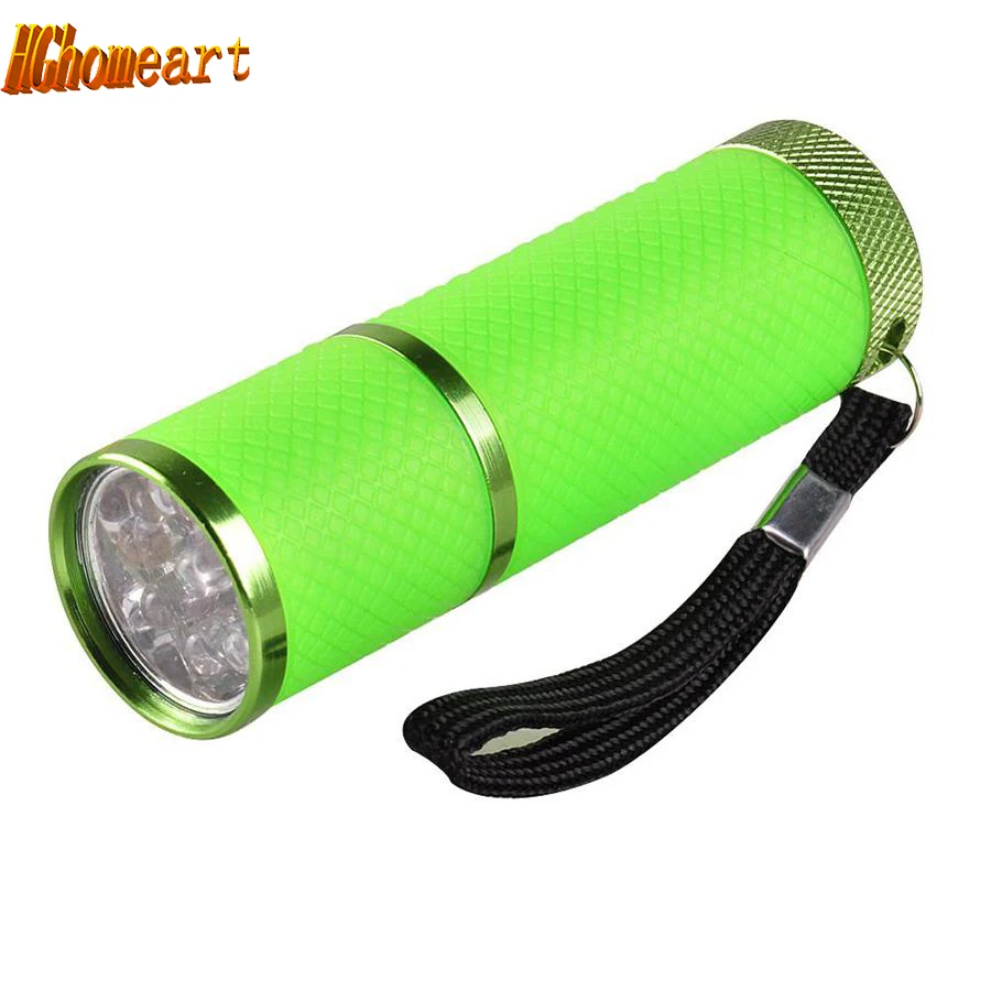 9 LED Mini LED uv flashlight torch Nail Dryer Portable for Nail Gel 15s