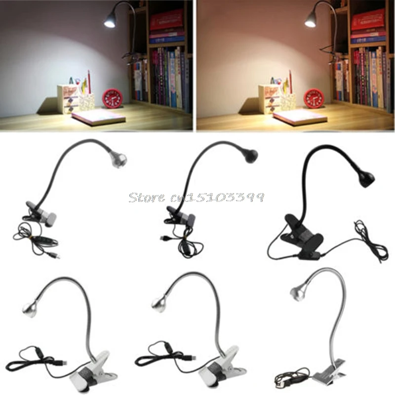 

Reading LED Light Lamp Lecture European USB LED Clip-on Beside Lit Lamp Bed Desk Light Flexible Drop Ship