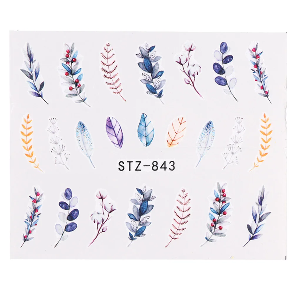 29 шт воды наклейки на ногти цветок лист слайдеры лето фламинго наклейки бабочка татуировки обертывание растение дизайн ногтей украшения LYSTZ808-855
