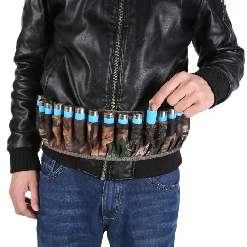 New Camouflage Shotgun Shell Holder Belt Hunting Sports Waist Shoulder