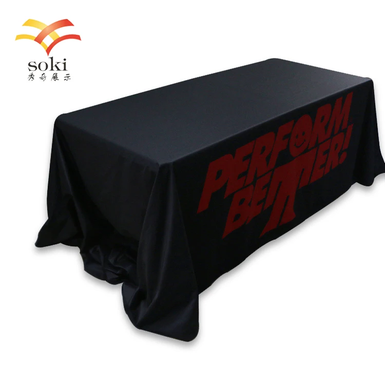 

Quality thermal transfer printing whole table cloth 100% polyester fabric table cloth cover for home decoration custom design