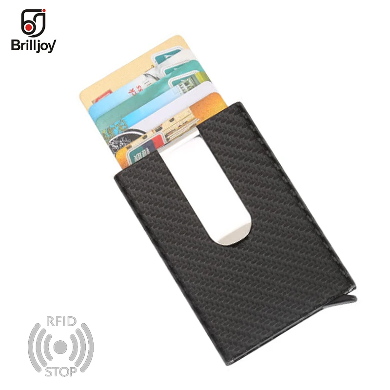 

Brilljoy 2018 new arrival High-Grade money cash clip men credit card holder women metal bank card case card box Birthaday Gifts