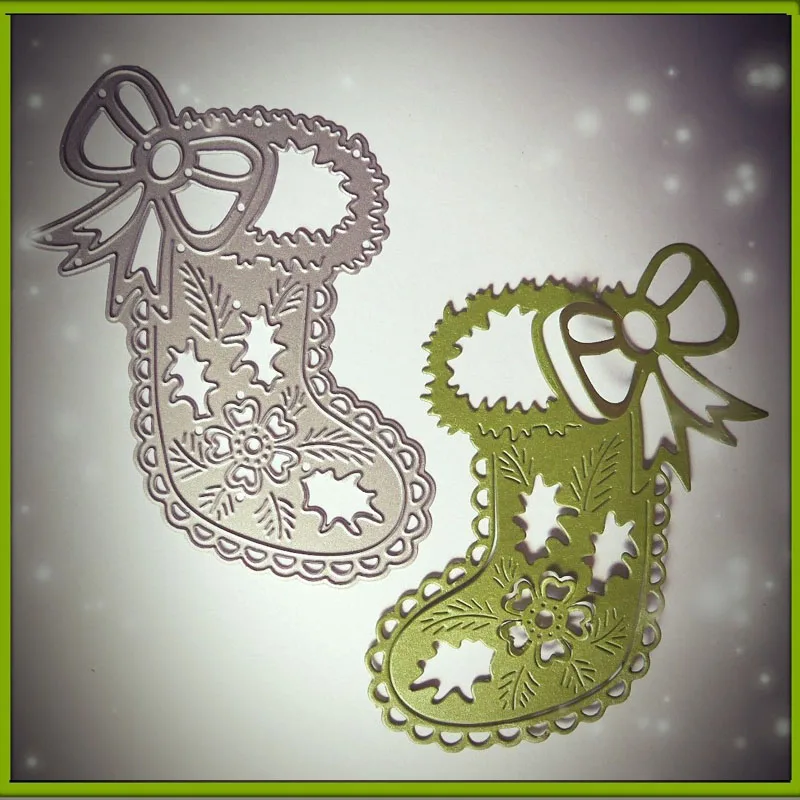 

Christmas Sock Paper File Clear Stencils Tool Diy Metal Steel Embossing Cutting Dies Craft For Scrapbooking Die New 2018 Folders
