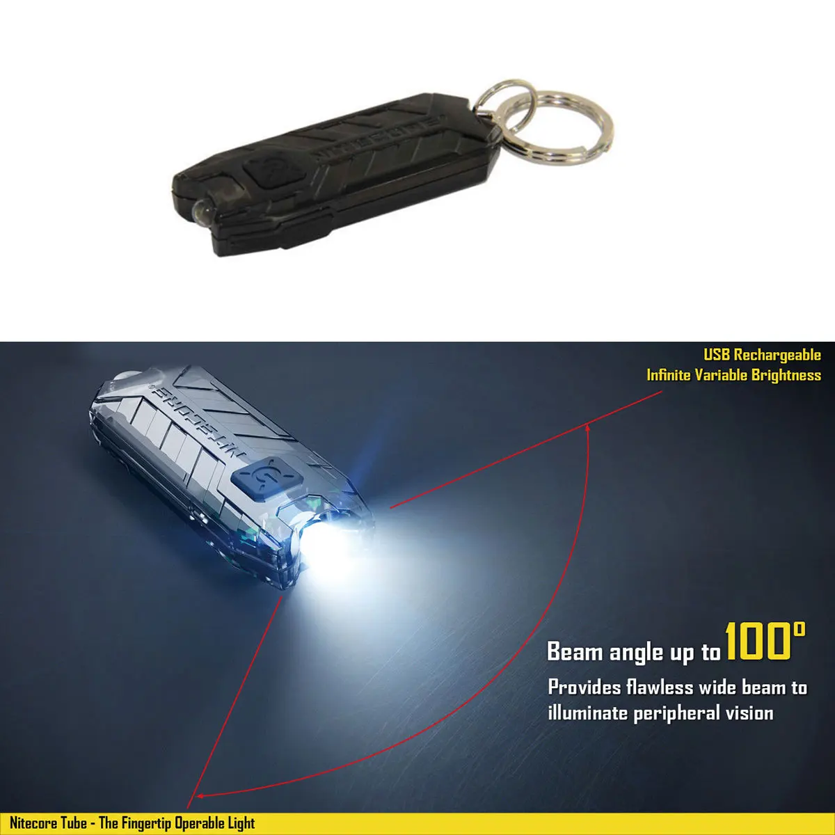 NITECORE 45 Люмен Usb Перезаряжаемый мини брелок светодиодный фонарик Edc фонарь