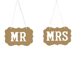 Mr и Mrs фото реквизит, свадебные украшения уникальный photo Booth знаки Mr и Mrs стул Знаки Баннер с гирляндами DIY Фотография инструменты