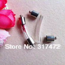 Изгиба камера виал кулон миниатюрное бутылка для браслет решений