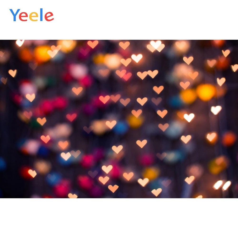 Фон для студийной фотосъемки Yeele Baby Painting Love Heart Party с блестящим светом |