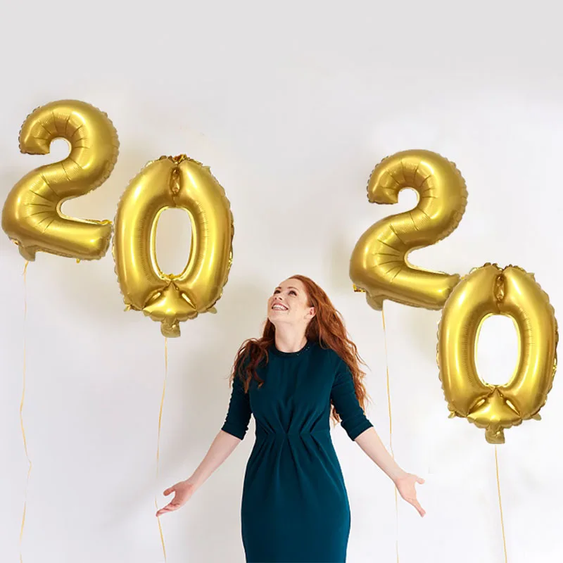 Chicinlife 4 шт. 16 дюймов розовое золото номер 2019 2020 фольгированные воздушные шары