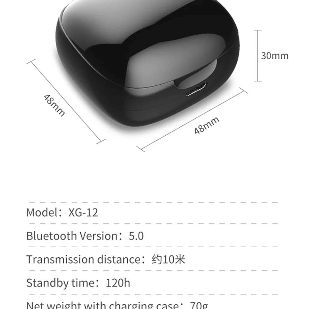 TWS XG12 Наушники Беспроводные Bluetooth 5,0 шумоподавление HD стерео IPX5 Wterproof игровые гарнитуры с микрофоном для телефона Bluetooth