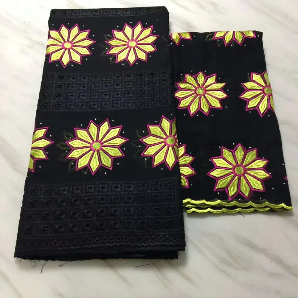 

black African Lace Fabric 2019 High Quality 100%Cotton Lace Swiss Voile Lace With Stones Swiss Voile Lace In Switzerland