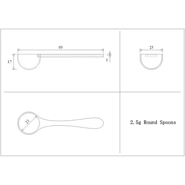 500Db/Tétel 2,5 G Fehér Kanál Grammos Élelmiszer-Fokozatú Pp Orvosi Tejpor 5 Ml Kerek Fenekű Műanyag - Image 4