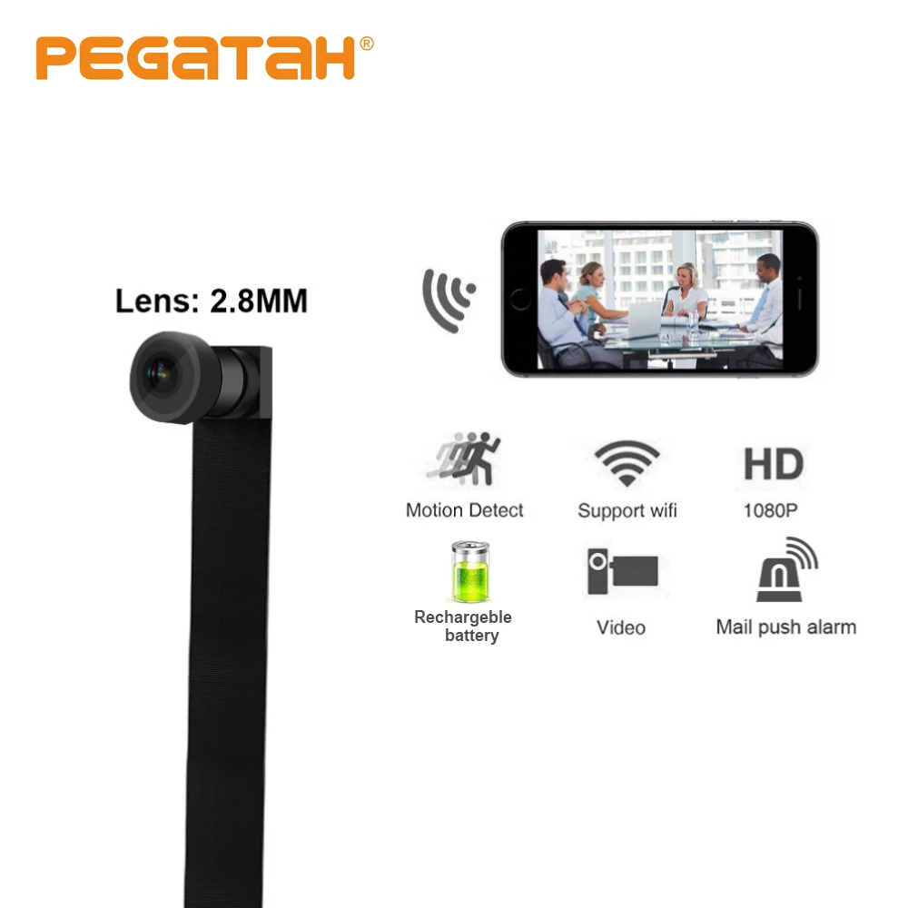 Мини камера HD 1080P с Wi Fi дистанционным мониторингом инфракрасным ночным видением TF