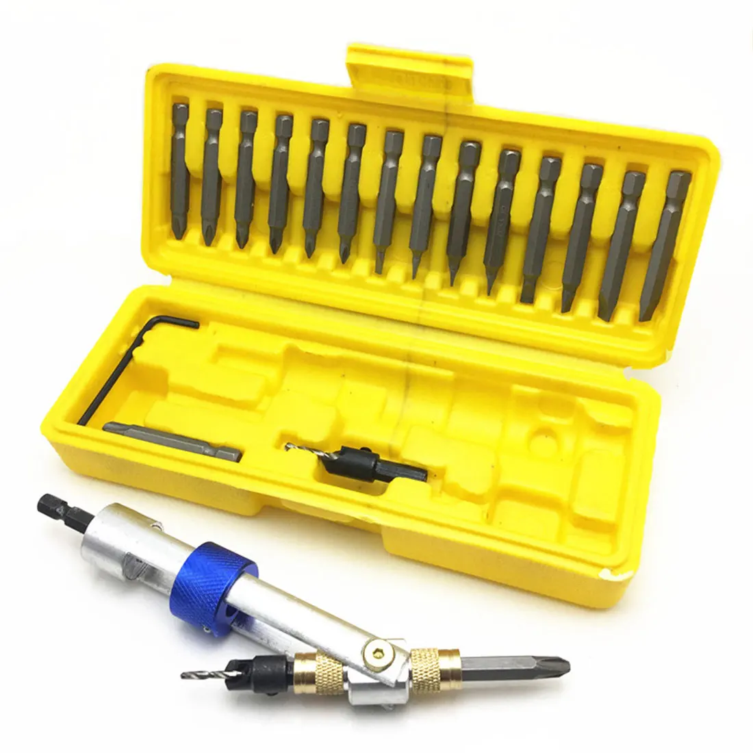 

Multi Screwdriver Sets 20Pcs Half Time Drill Driver Updated Version 16 Different Kinds Head with Countersink Bits