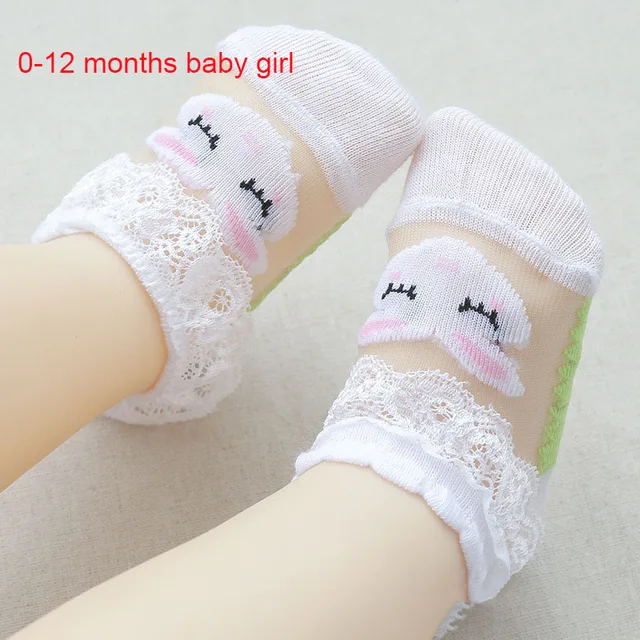 Cute Lace Flower Mesh Summer Newborn Baby Socks Cotton Baby Girl Socks