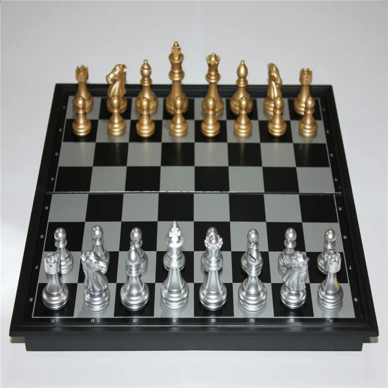 

The new UB magnetic chess Folding dish of the gold silver magnetic strengthen magnetic chess