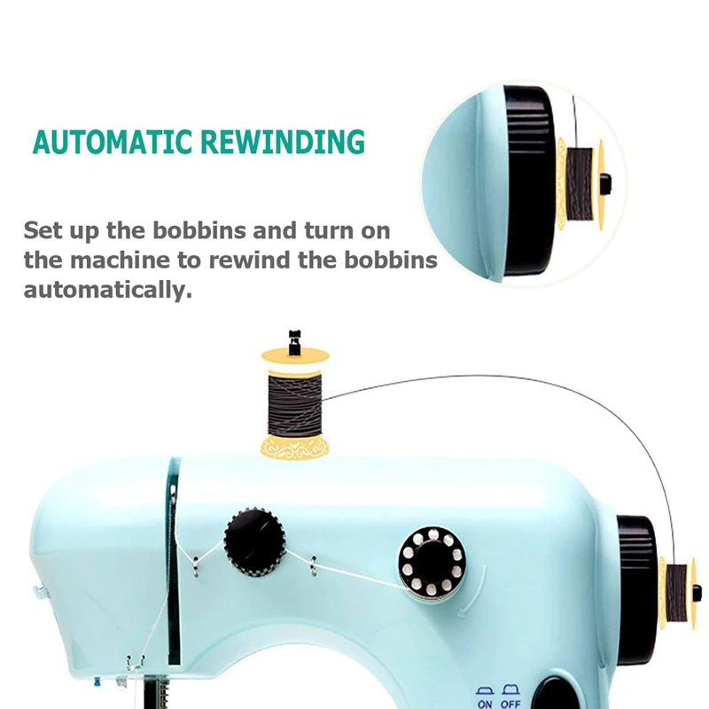  Mini Beginner Sewing Machine 2 Speed Embroidery Stitching Heavy Duty Quilting Machine Easy To UseFo