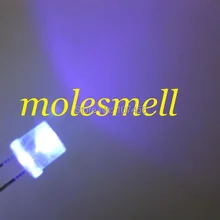 100 шт. 5 мм плоский Топ фиолетовый светодиод широкий угол 5 мм УФ led 5 мм светоизлучающий диод 5 мм Большой/широкий угол УФ led