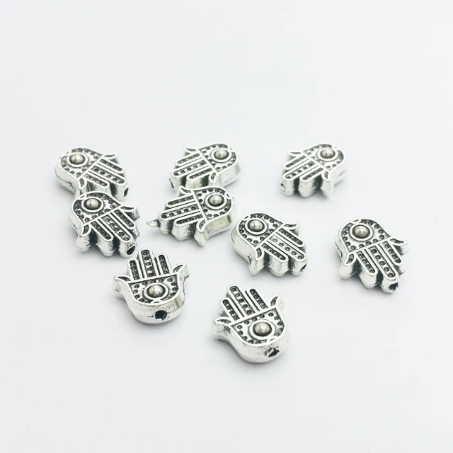 30pcs Lot 10 11 5mm Hamsa Hand Bead Er Charms For Diy 30pcs Lot 10 11 5mm Hamsa Hand Bead Er Charms For Diy Beaded