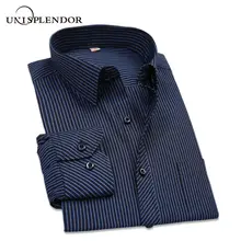 Новинка, полосатая Мужская рубашка, осенняя, формальная, модная, брендовая, мужская рубашка, хлопок, длинный рукав, Бизнес Стиль, мужские рубашки на каждый день, YN10222