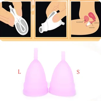 

2Pcs/set Menstrual Cup Silicone Coppetta Menstrual Cup Mestruale Coupe Menstruelle Moon Period Cup Feminine Hygiene Product