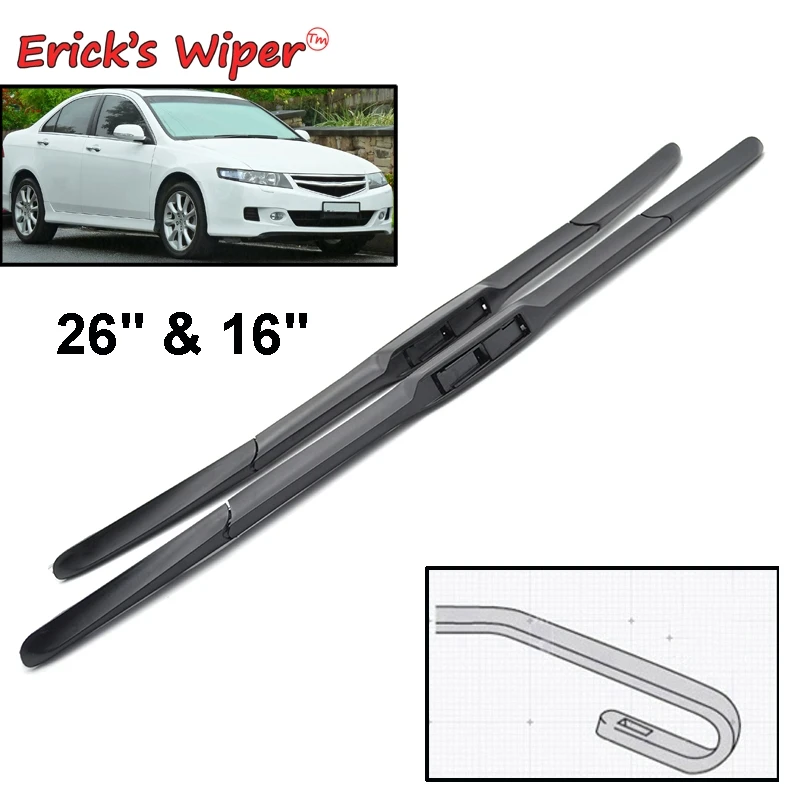 Spazzole Tergicristallo Anteriore Ererer'S Per Honda Accord 7Th Gen 2002 - 2007 Spazzole Per Parabrezza Modello Europa 26 "+ 16"