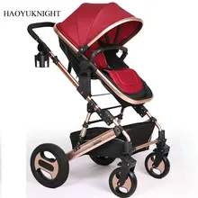 Baby Stroller Child Trolley High Landscape Baby Trolley Baby Car Trolley Can Be Folded in Summer Four Wheels Stroller
