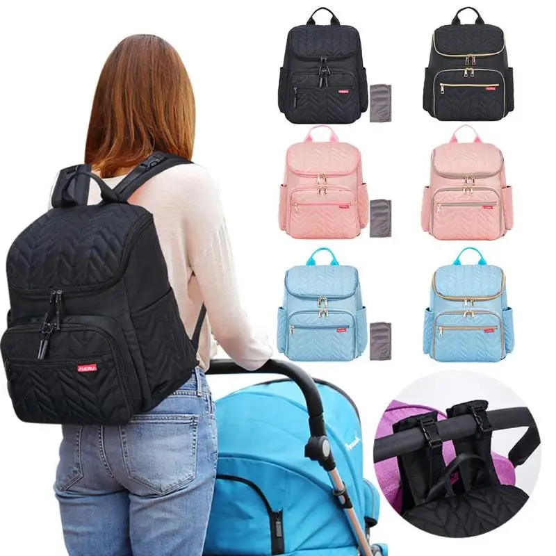 

Multifunction Mummy Maternity Diaper Bags Baby Care Solid Color Large Capacity Nursing Outdoor Travel Zipper Backpack