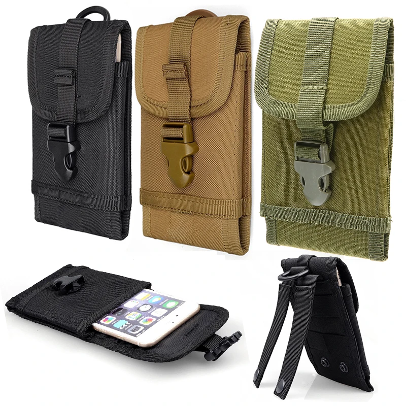 Universal Outdoor Tactical Molle Phone Pouch 600D Oxford Waist Belt Bag Wallet Pouch Case Belt Cell Phone Pouches Hunting Bags